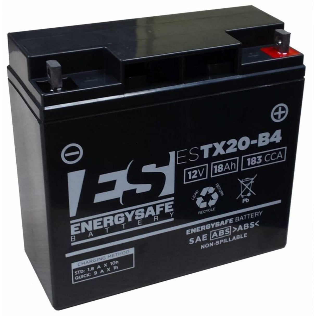 Energysafe ESTX20-B4 12V/18Ah Motorradbatterie (werksversiegelt)