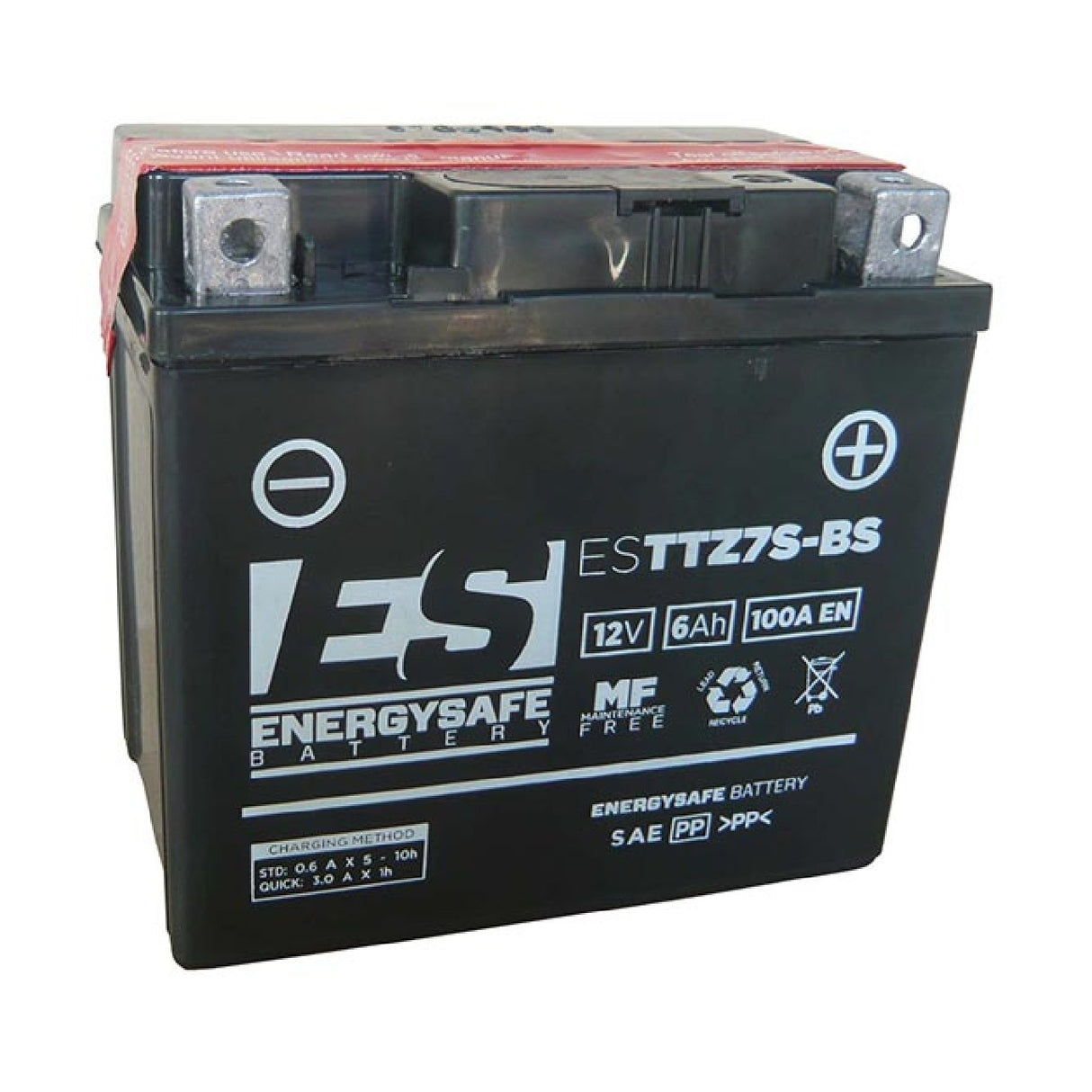 Energy Safe ESTTZ7S-BS Versiegelte, vorgeladene Motorradbatterie BMW G SMR 450 09/10