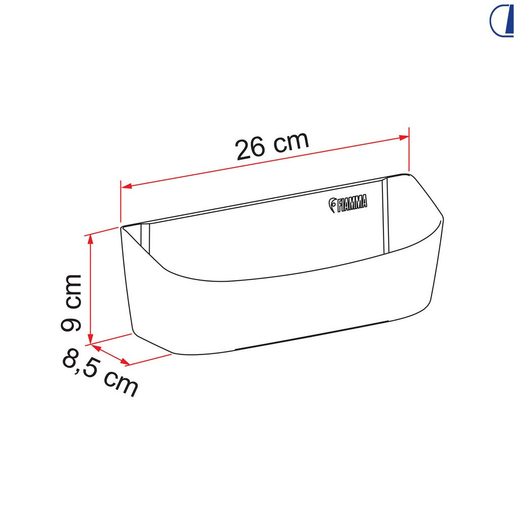 Fiamma Pocket Plus M organizer da parete per camper