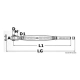 Osculati Tenditore con forcella fissa e terminale a pressare 07.191.06