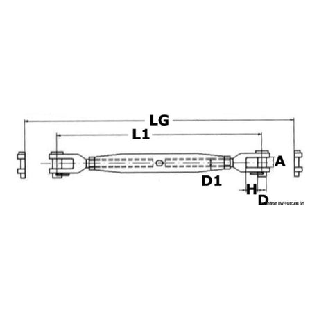 Osculati Tenditore tornito dalla barra 07.192.04