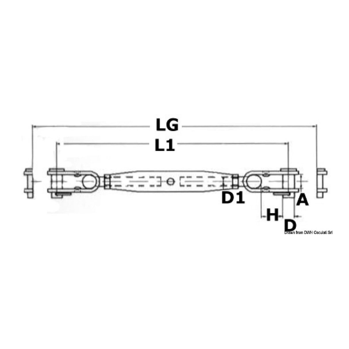 Tensor Osculati con dos horquillas articuladas 07.195.06