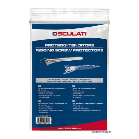 Osculati Proteggi tenditore in poliestere bianco resistente UV 07.596.01