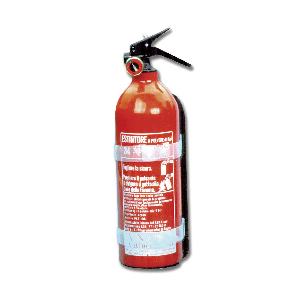 Extintor Trem 1 kg homologado MED-PED completo con manómetro