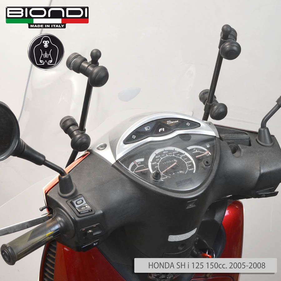 Biondi Parabrezza Z Honda SHi 125/150 2005-2008 Trasparente con Attacchi