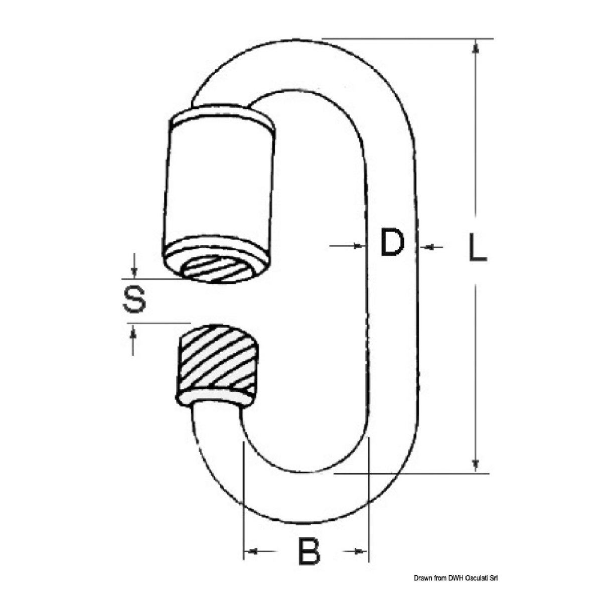 Osculati Moschettone con apertura a vite 08.874.10