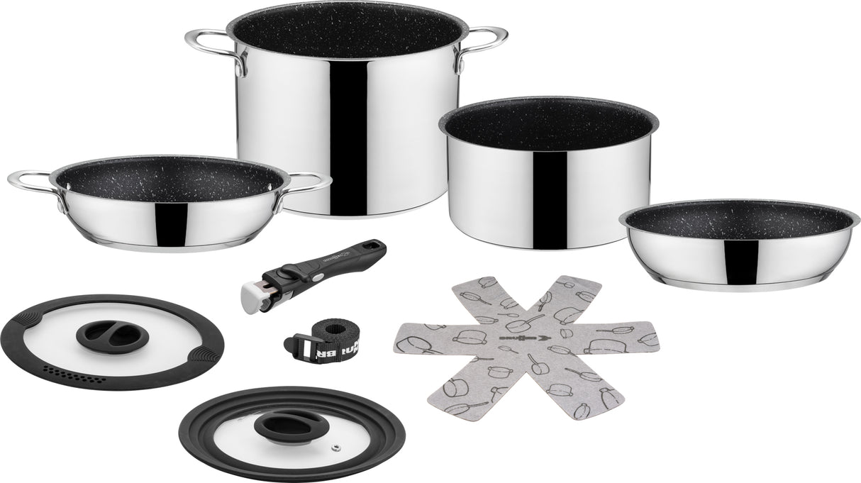 Juego de utensilios de cocina para camping al vacío Brunner Popote Academy 0804033N 7+1 diámetro 22