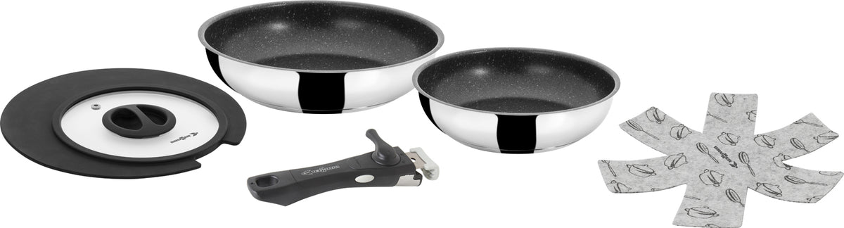 Juego de utensilios de cocina para camping de doble sartén Brunner Academy
