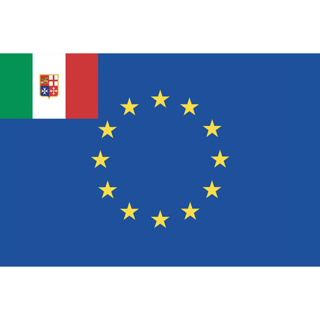 Trem Polyester Flagge Europa + Italien