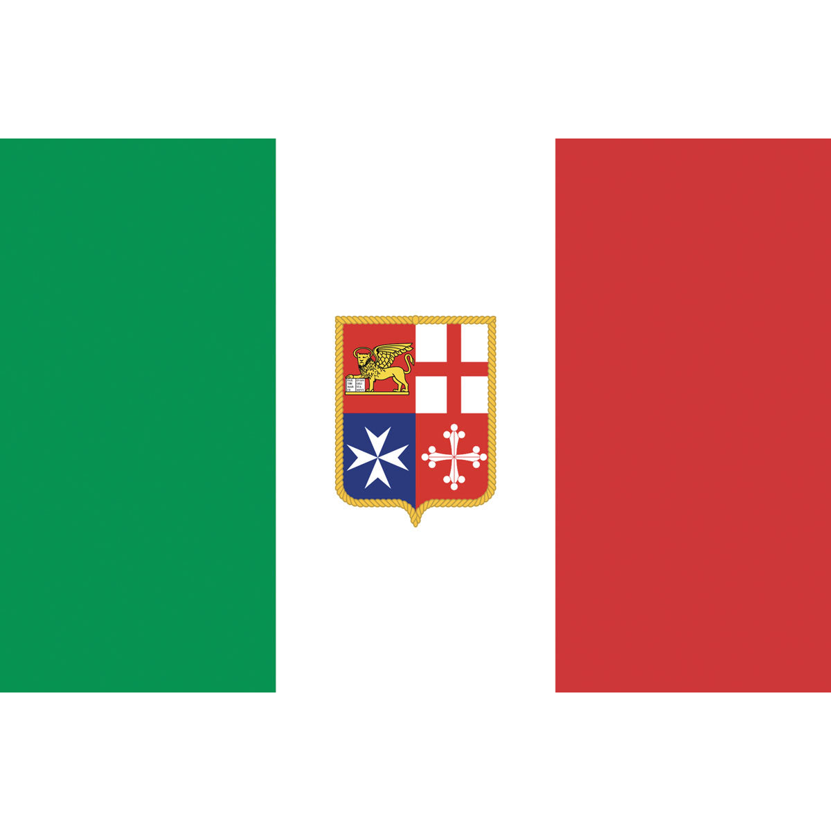 Bandera de poliéster Trem Italia Comerciante