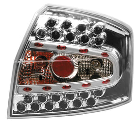 Pilot Coppia fanali posteriori LED - compatibile per Audi A4 (11/00-12/04) - Cromo