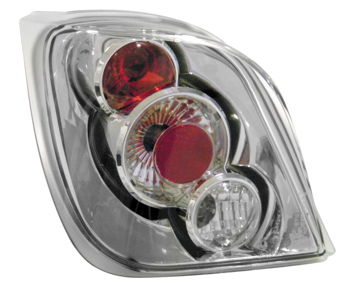 Pilot Coppia fanali posteriori - compatibile per Ford Fiesta III (1/89-12/95 ) - Cromo