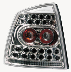 Pilot Coppia fanali posteriori LED - compatibile per Opel Astra G (2/98-3/04) - Cromo