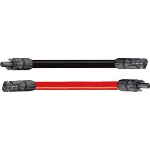 Uniteck Solarkabel 6 mm² - 2 x 1 m - 2 Solarstecker - Schwarz + Rot UNICABLE 612 BR