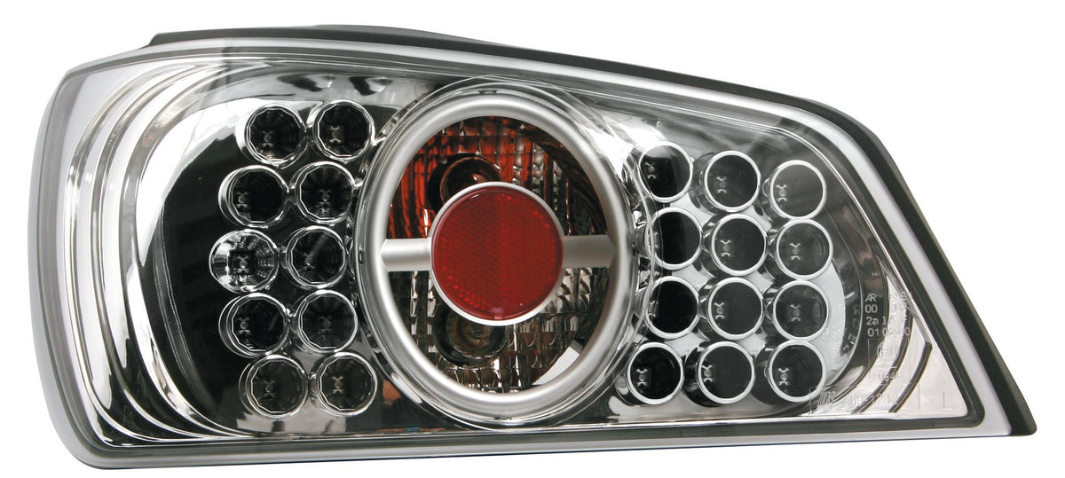 Pilot Coppia fanali posteriori LED - compatibile per Peugeot 306 (5/93-7/01) - Cromo