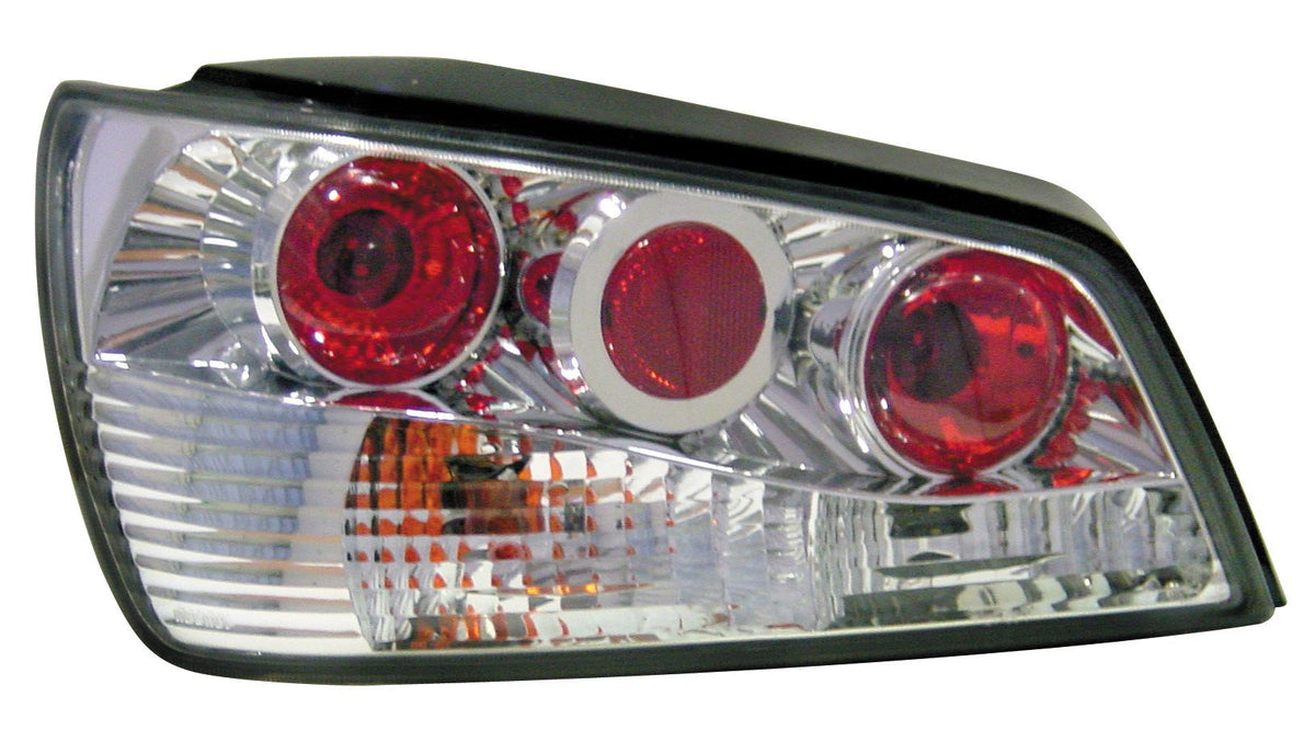 Pilot Coppia fanali posteriori - compatibile per Peugeot 306 (5/93-3/97) - Cromo