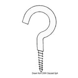 Osculati Stainless steel hook with screw 09.034.01