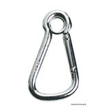 Osculati Edelstahl-Karabinerhaken mit großer Öffnung und Öse 09.178.06