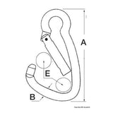 Osculati Large stainless steel snap hook with ring 09.179.12