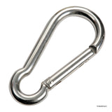 Mosquetón de acero inoxidable AISI 316 con cerradura y sin saliente Osculati 09.190.05