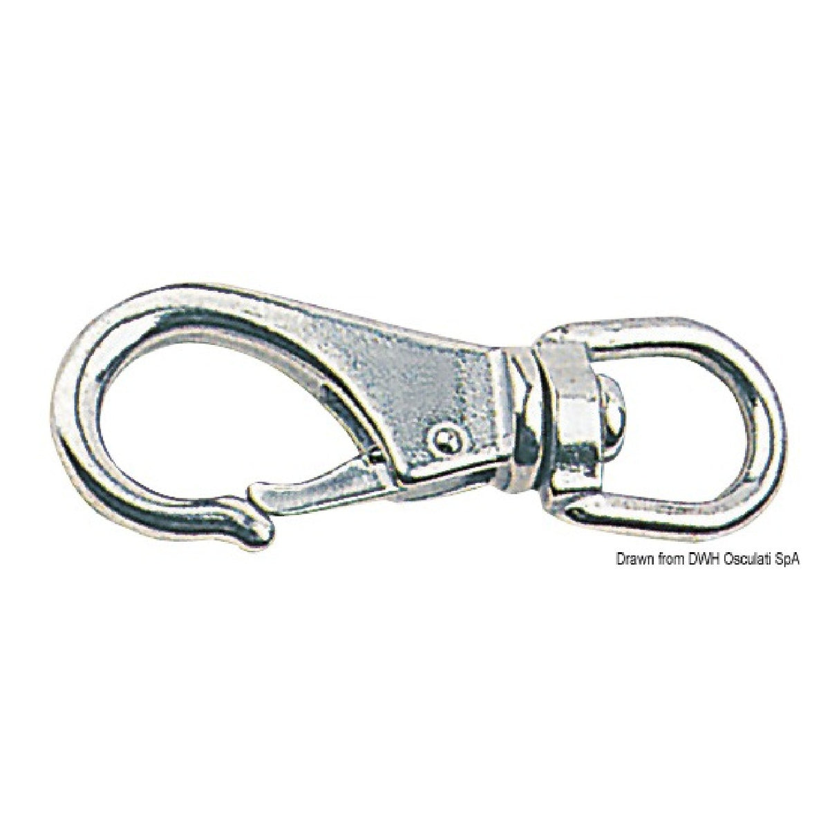 Osculati Moschettone in acciaio inox con girella 09.251.00