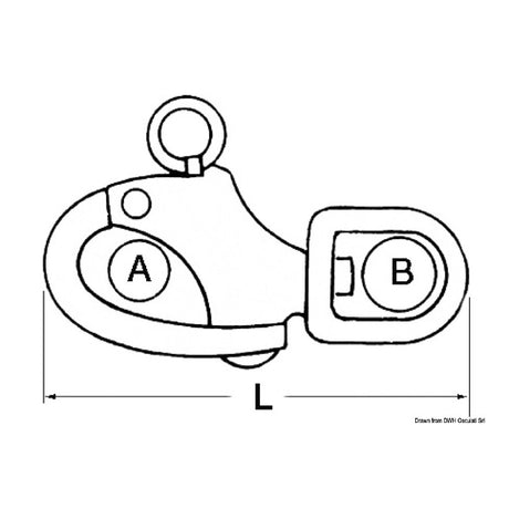 Osculati Edelstahl-Karabinerhaken für Spinnaker, Fallen und diverse andere Anwendungen 09.845.13
