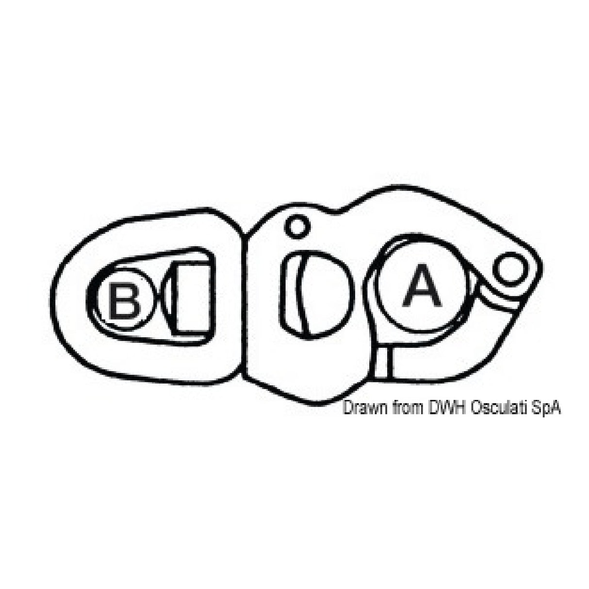 Osculati Edelstahl-Schnappschäkel für Schoten, Fallen, Spinnaker 09.855.01