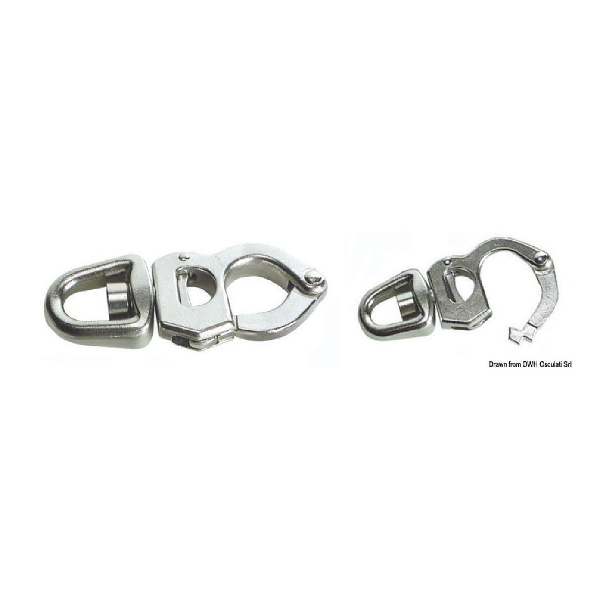 Grillete de acero inoxidable Osculati para escotas, drizas y spinnakers 09.855.01