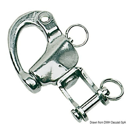 Osculati Edelstahl-Schnappschäkel mit Wirbel für Spinnaker, Fallen und diverse andere Anwendungen 09.939.01