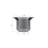 Trem Dinghy Ventil A mm 64 A mm 64 B mm 36 C mm 47