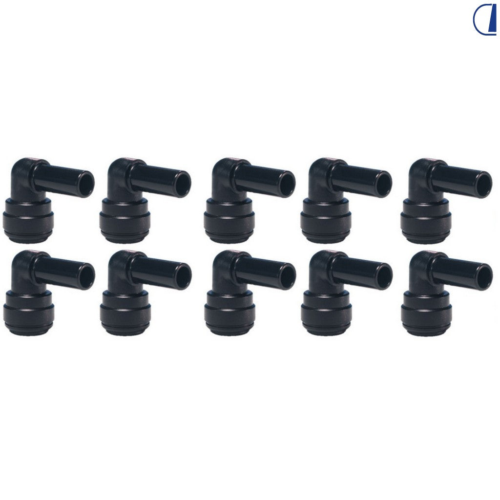 John Guest Raccordo a gomito 90° a innesto rapido 12 mm – Conf. 10 pz