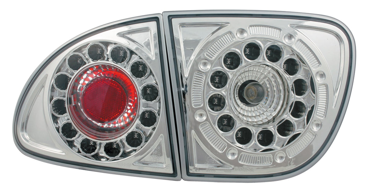 Pilot Coppia fanali posteriori LED - compatibile per Seat Leon (11/99>9/05) - Cromo