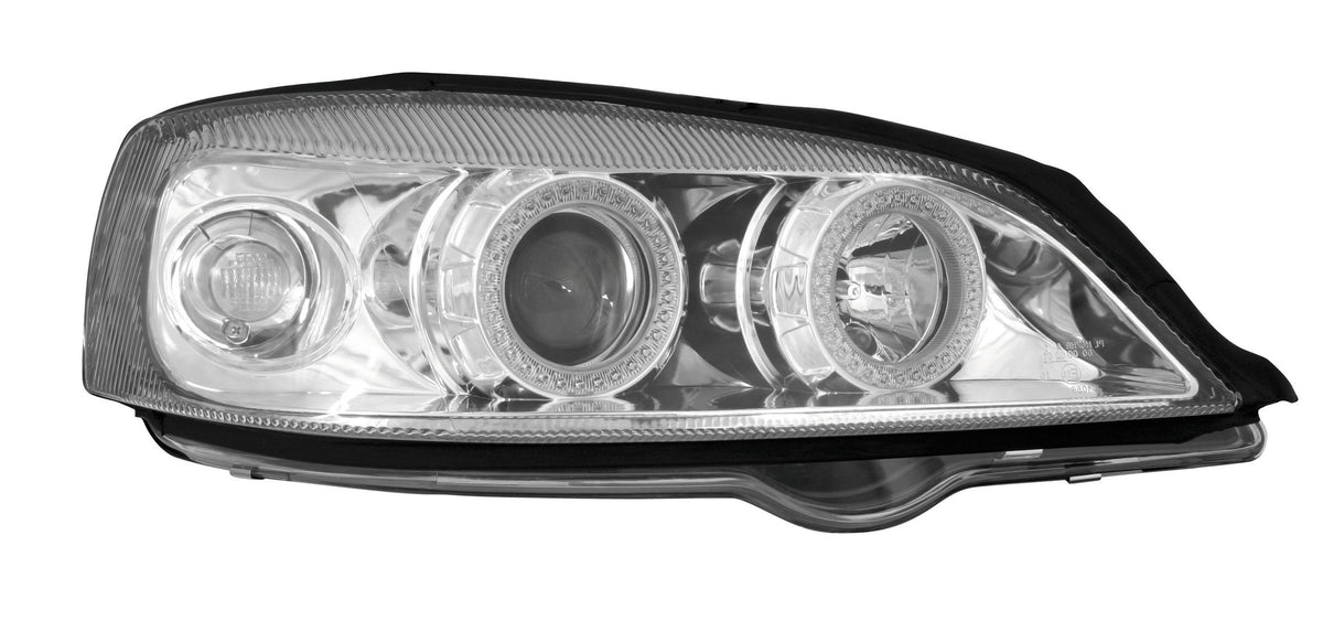 Pilot Coppia fanali anteriori Angel-Eyes - compatibile per Opel Astra G (2/98-3/04) - Cromo