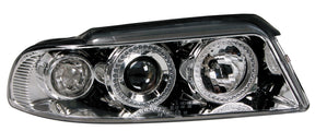 Pilot Coppia fanali anteriori Angel-Eyes - compatibile per Audi A4 (3/99-11/00) - Cromo