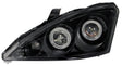 Pilot Coppia fanali anteriori Angel-Eyes - compatibile per Ford Focus (10/00-12/04) - Nero