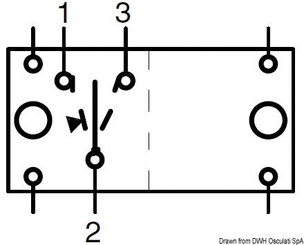 Interruttore ON-OFF-(ON) singolo polo 2 lam 12 V