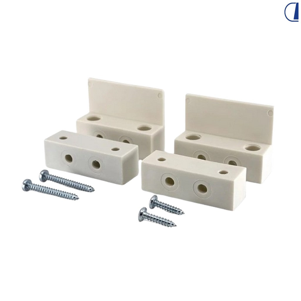 Thitronik Adattatore di montaggio per contatti magnetici wireless, bianco (2 paia)