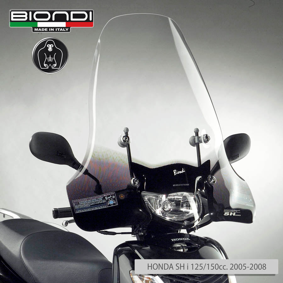 Biondi Parabrezza Club Italjet Torpedo 125/150 cc 2007 con Kit Attacchi