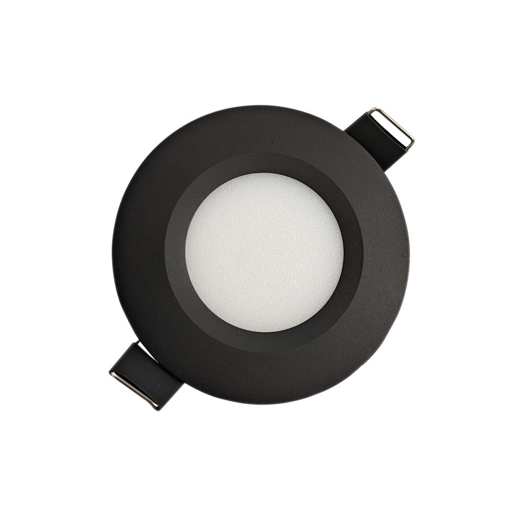Faretto LED da incasso 12V 1,5W 3000K nero Ø foro 65 mm