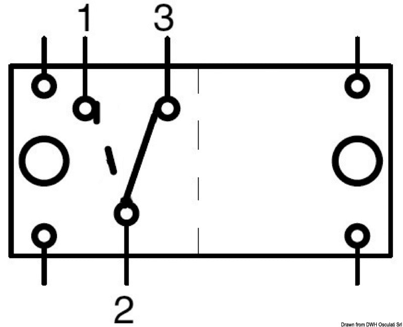 Interruttore ON-ON 2 lampadine 12 V