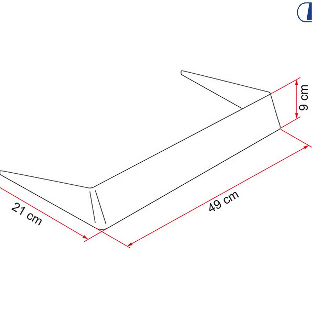 Fiamma Spoiler 40 deflettore per oblò camper in plastica resistente ai raggi UV