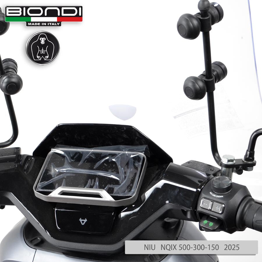 Biondi Kit Attacchi Parabrezza Club/LittleClub/PRO/Z per NIU FQi, NQIX e SYM Colibri'