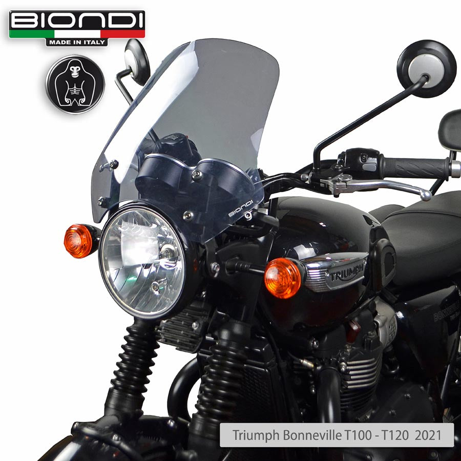 Biondi Cupolino Touring Fumè Chiaro Triumph Bonneville T100 T120 dal 2021