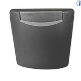 Di-Tec Attacco doccia esterna calda/fredda con sportello grigio Ø 90 mm
