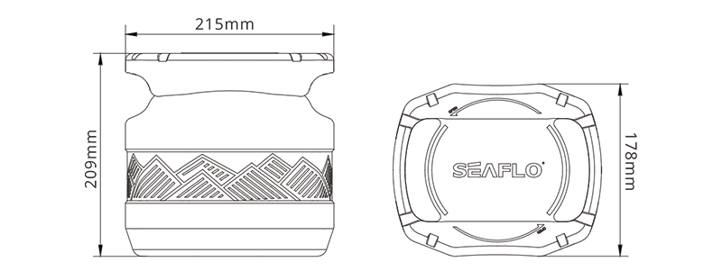 Seaflo WT-05 5 Liter Marine-Polyethylentank - Weiß (Kopie)