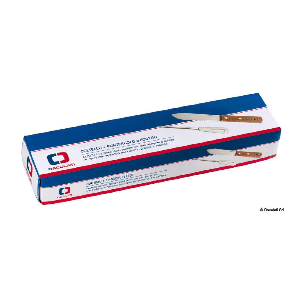 Cuchillo Osculati + punzón, funda 10.285.20