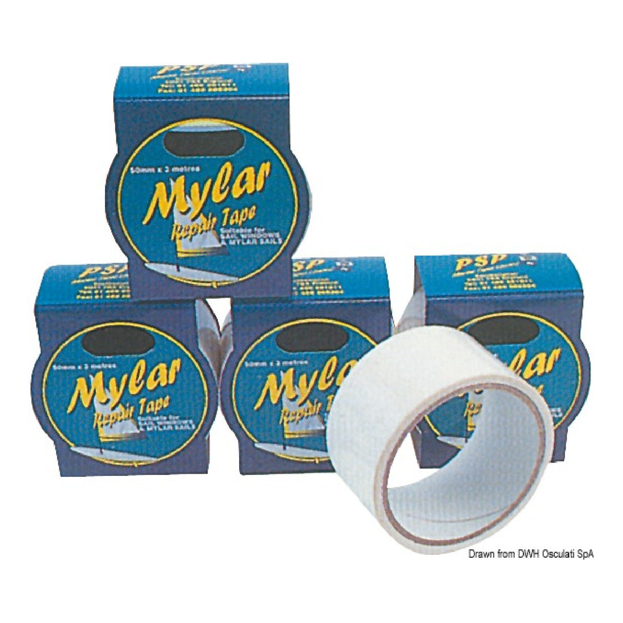 Cintas marinas PSP Cinta Mylar transparente 50 mm x 3 m