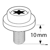 Caf Bottone universale in composito CAF-COMPO Grigio-Nero