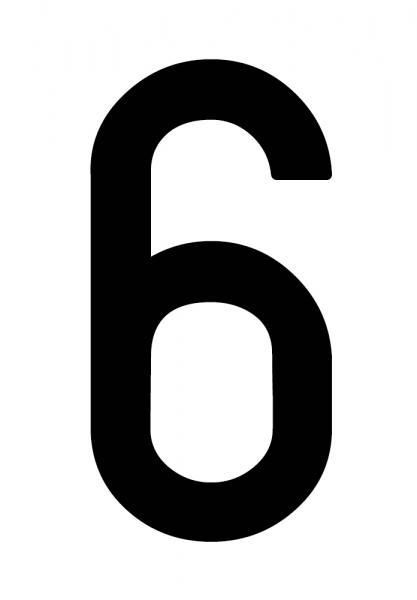 Sobre Cora de 10 números adhesivos ''6'' para placas repetidoras