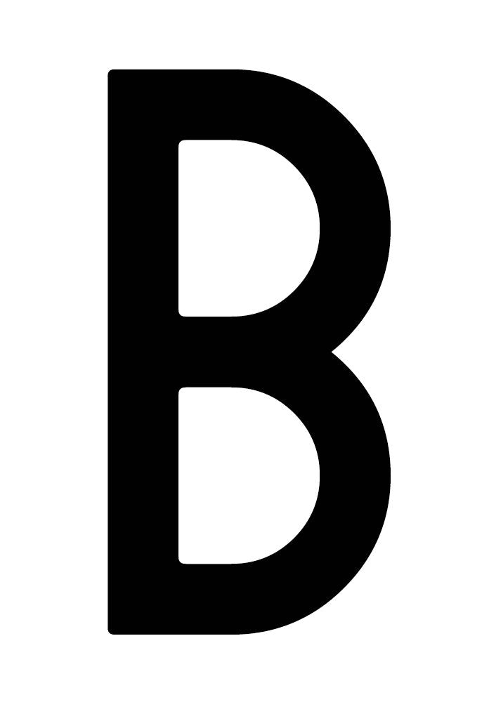 Cora-Umschlag mit 10 Klebebuchstaben „B“ für Wiederholungsplatte